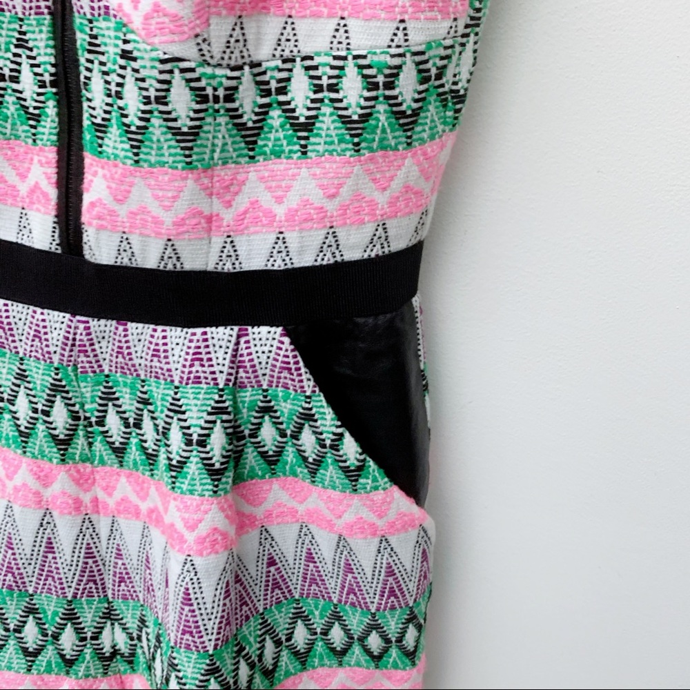 Milly Patterned Mixed Media Romper - image 2